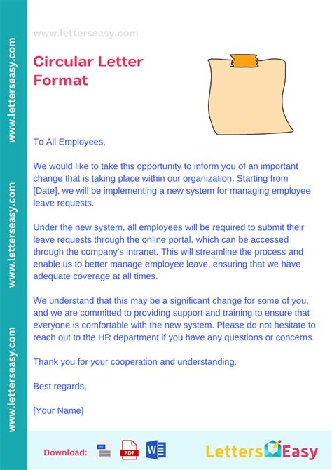 CIRCULAR LETTER .